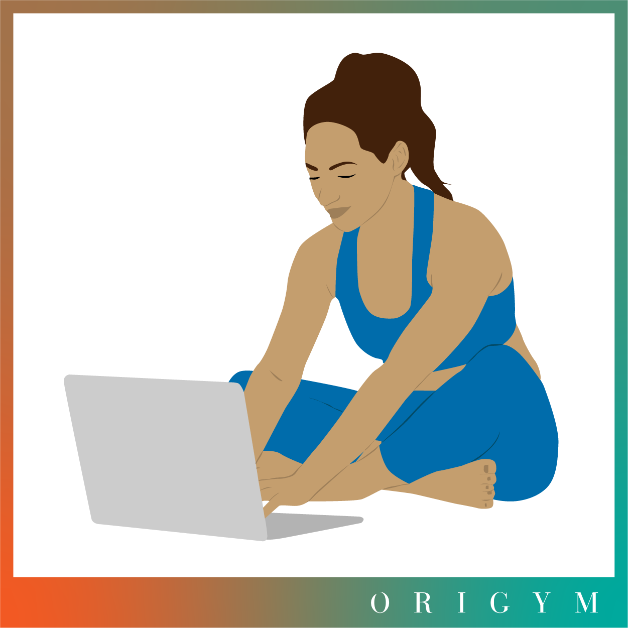 typing personal trainer email template graphic