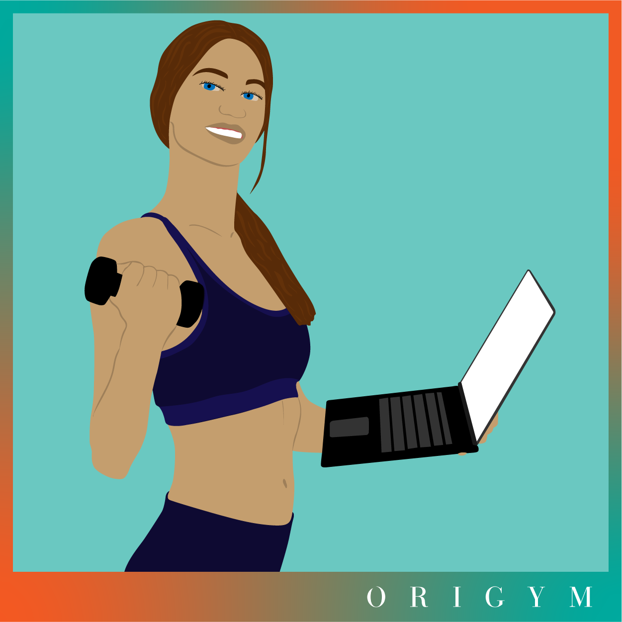 PT laptop personal trainer email template graphic