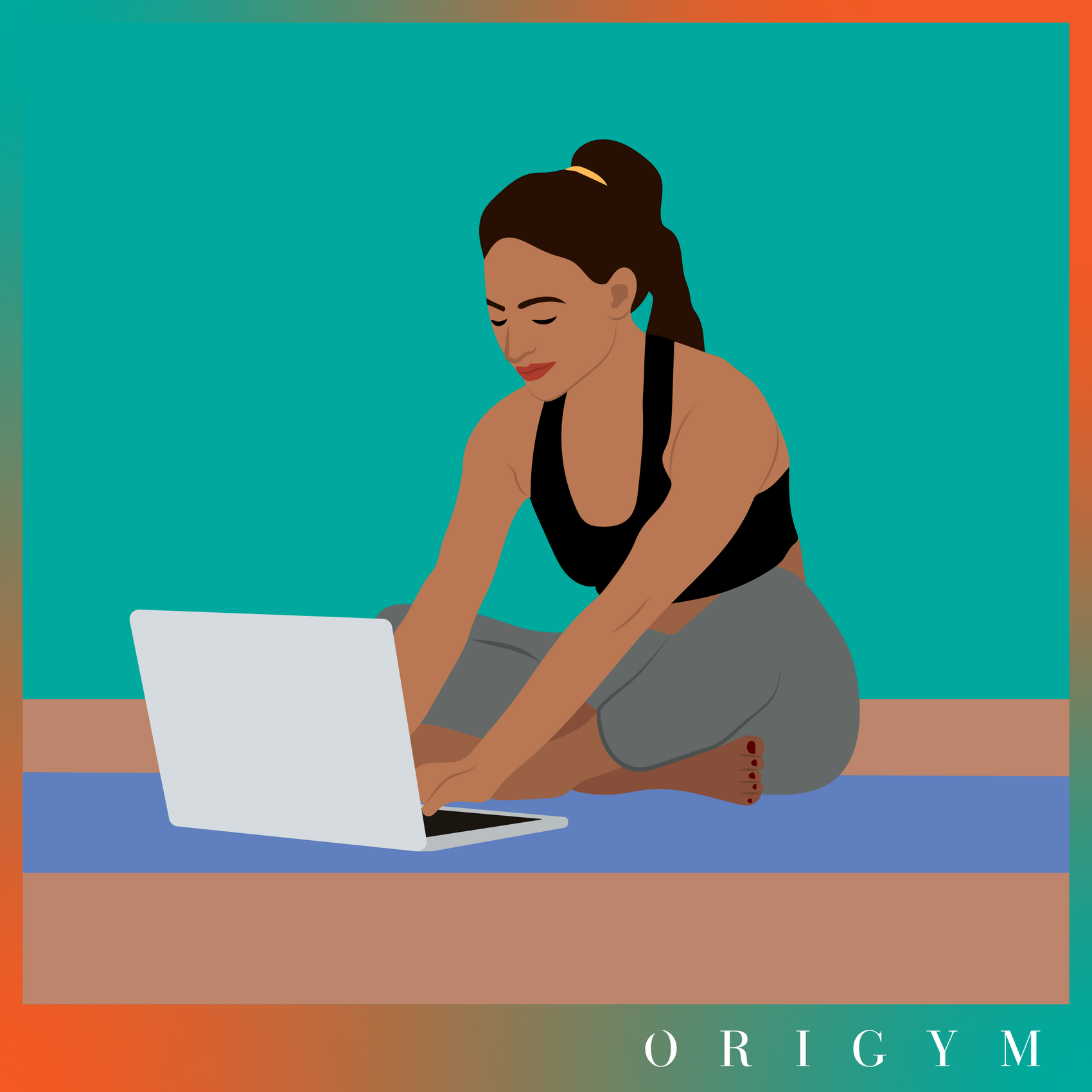 computer personal trainer email template graphic