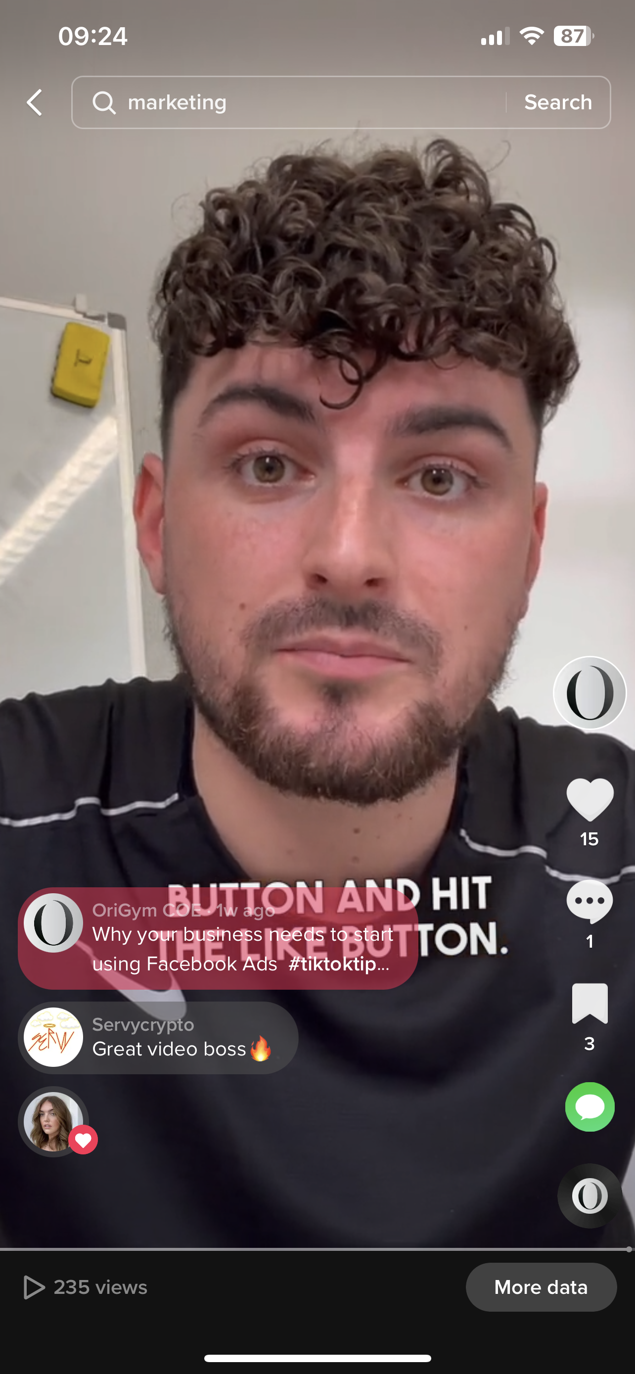 personal trainer TikTok example 1