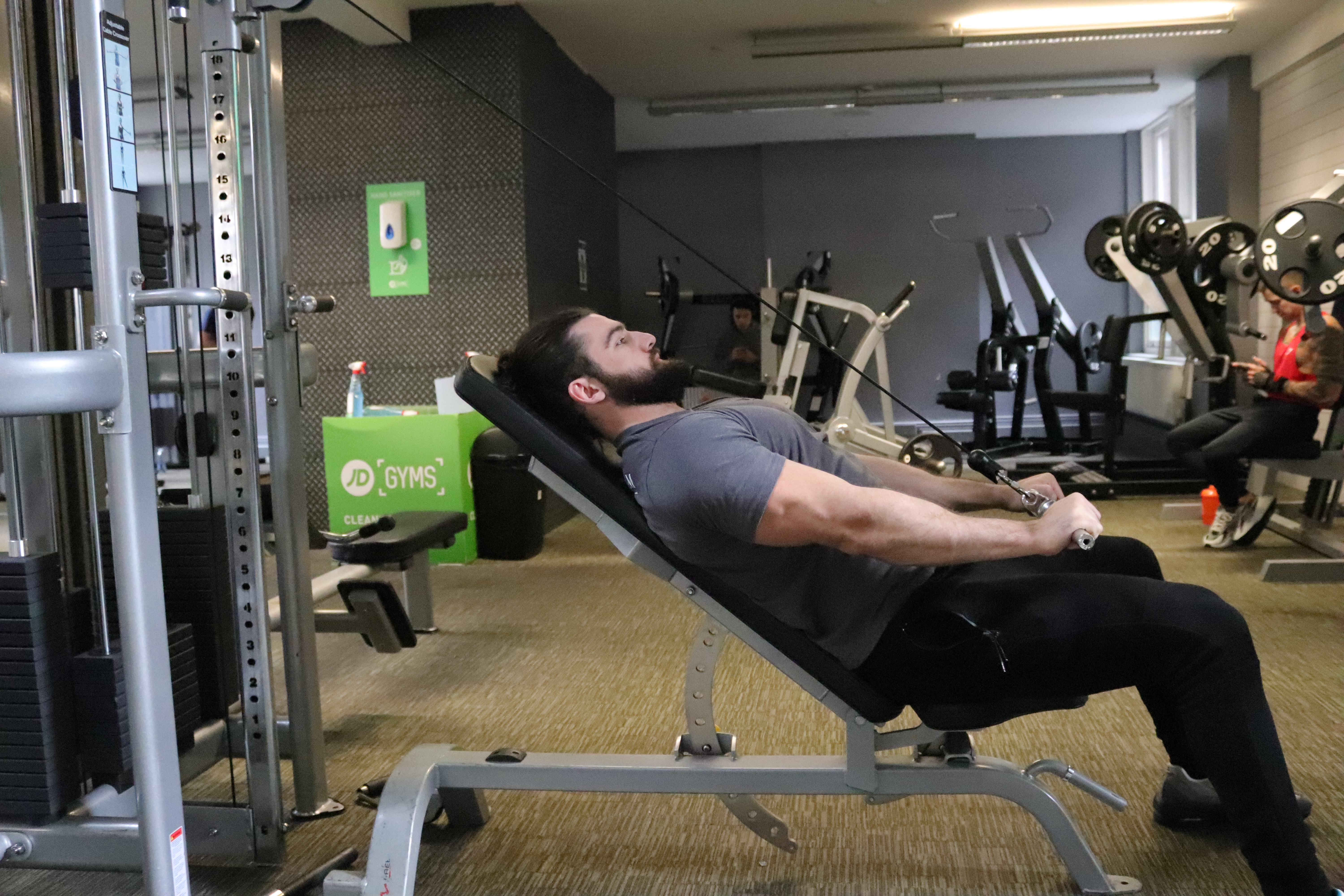 seated tricep pushdown machine