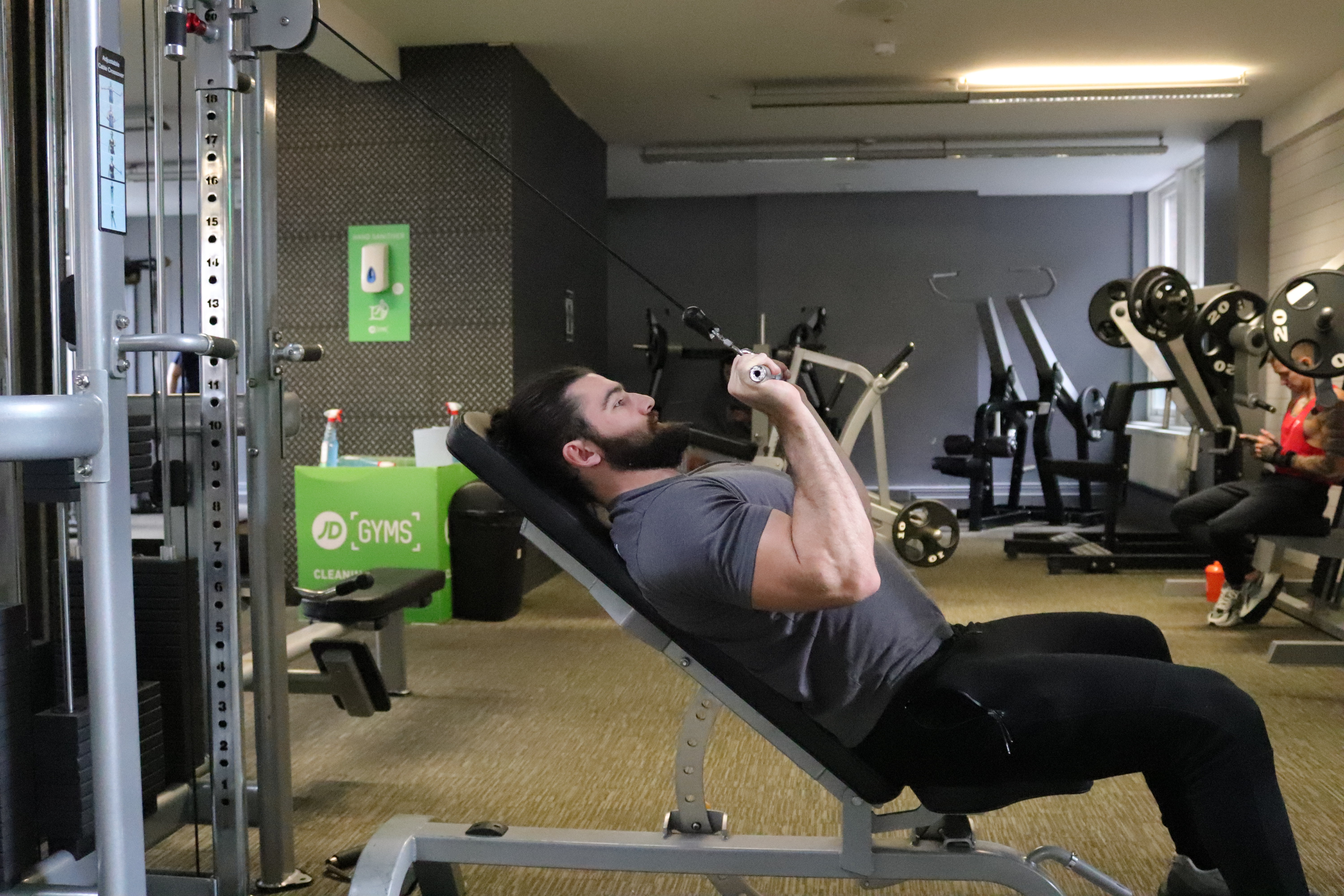 seated tricep pushdown technique