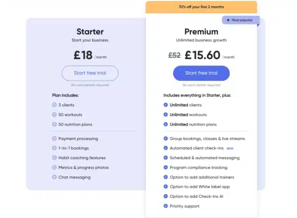 My PT Hub personal trainer software