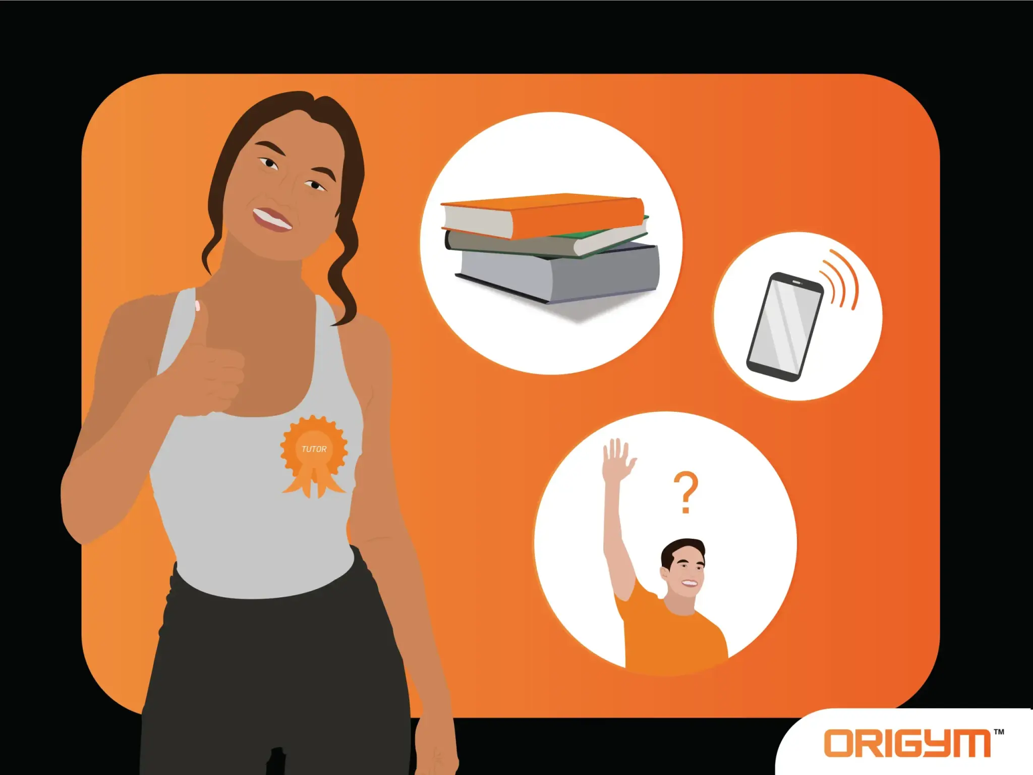 illustration of personal training tutor