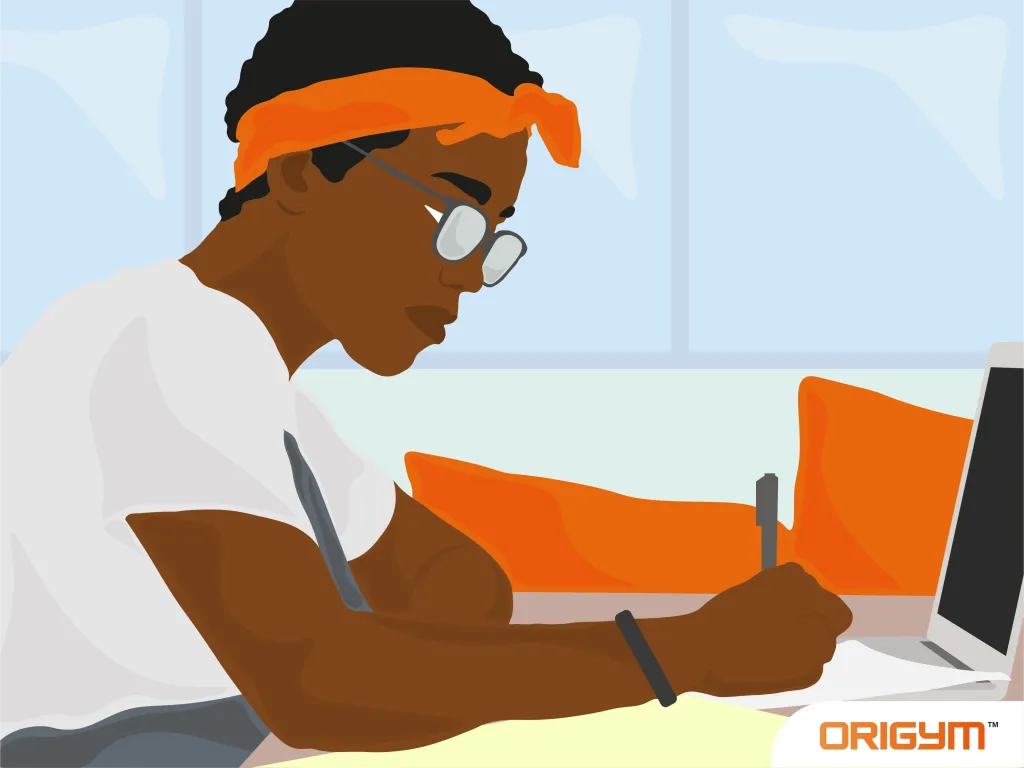 Woman Working as a Fitness Writer