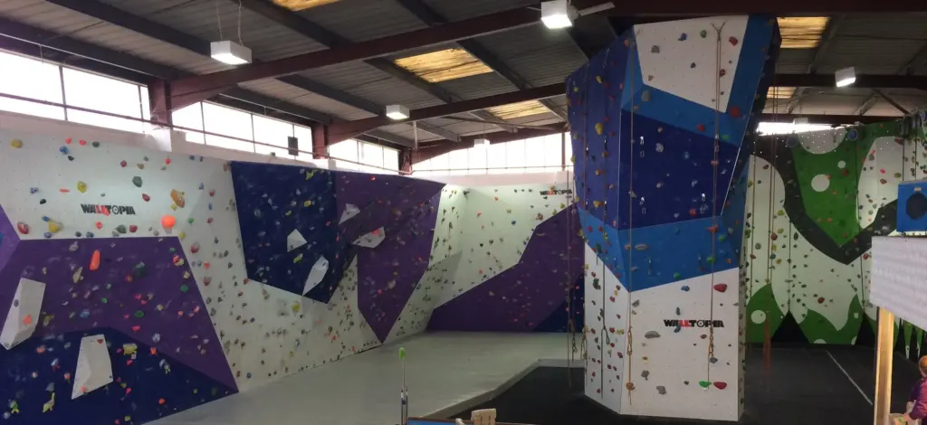 Inside of an Empty Golden Gecko Climbing Centre