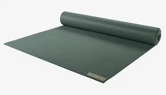 Screenshot of a Green Jade Yoga Harmony Mat Rolled Open Half Way 
