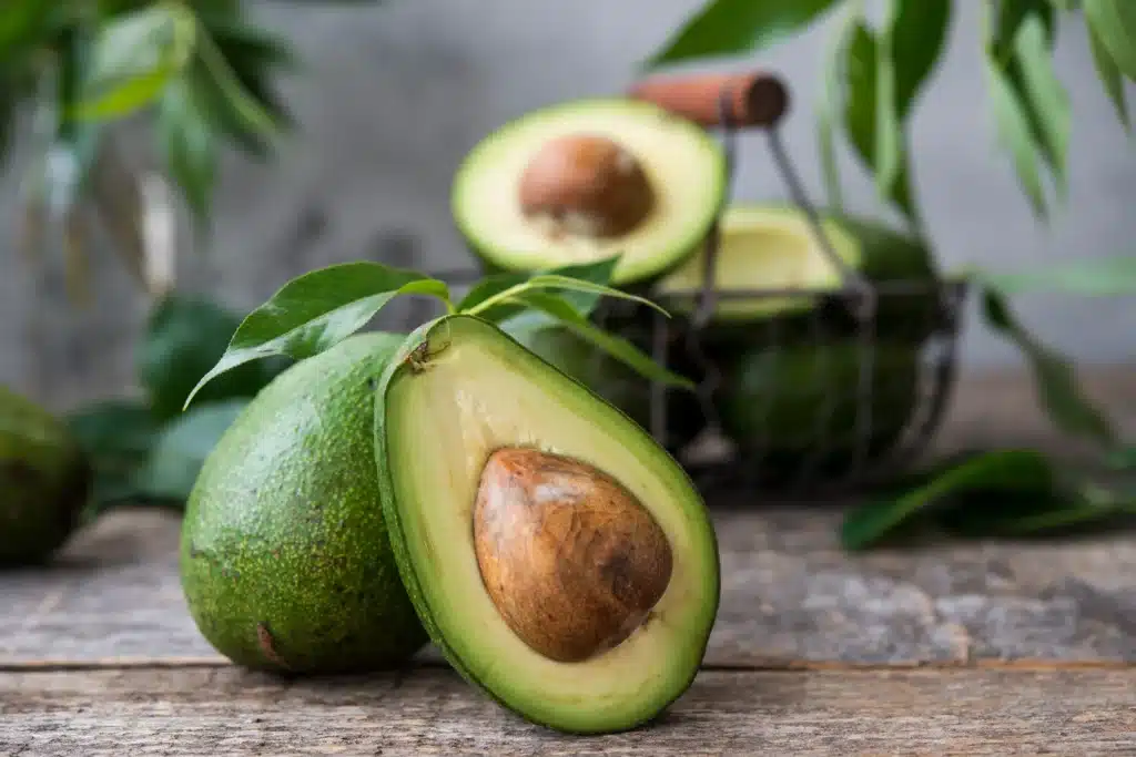 Image of Sliced Avocado Slices on a Wooden Table