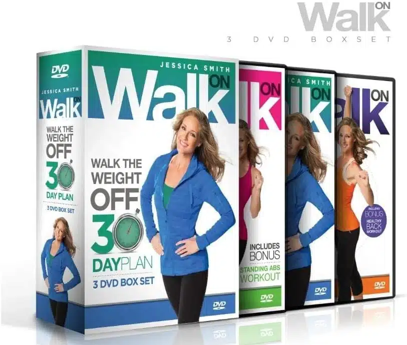 A selection of 4 of Jessica Smith's Walk On Workout DVDs