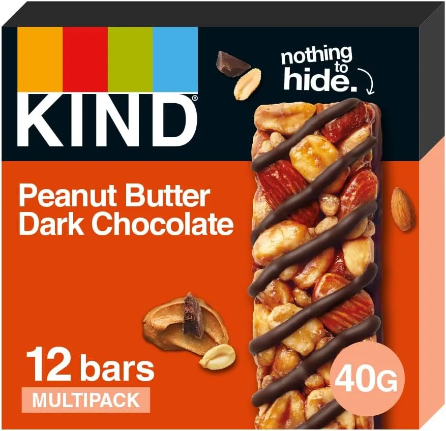 Screenshot of a Box of KIND Peanut Butter Dark Chocolate Cereal Bars